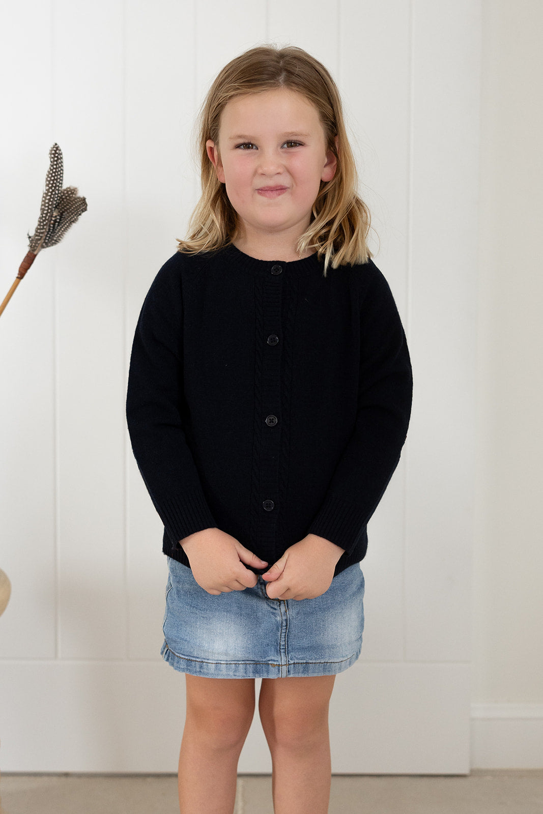 Navy Molly Cardigan w Liberty Patches