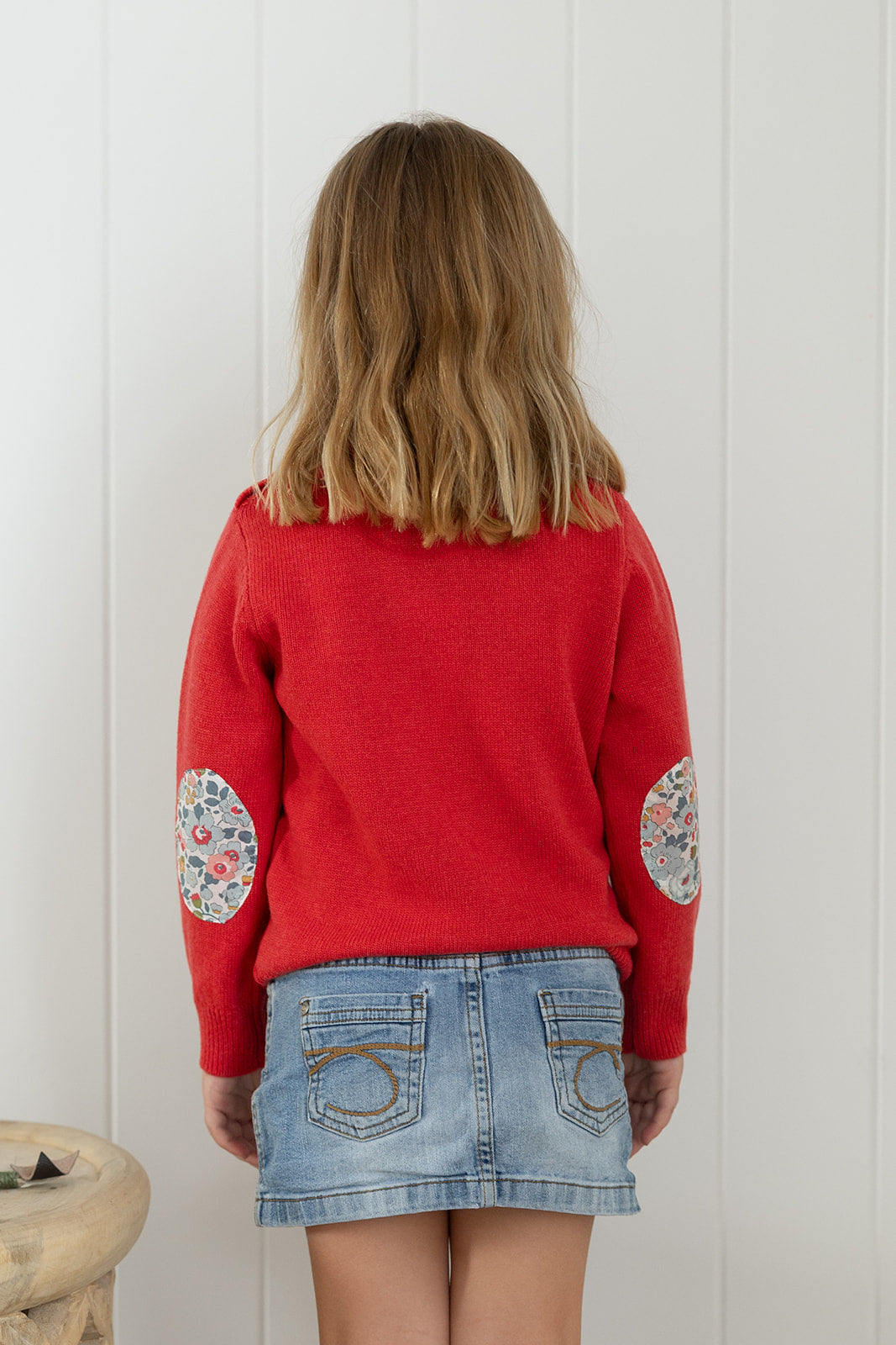 Red Florence w Liberty Elbow Patches