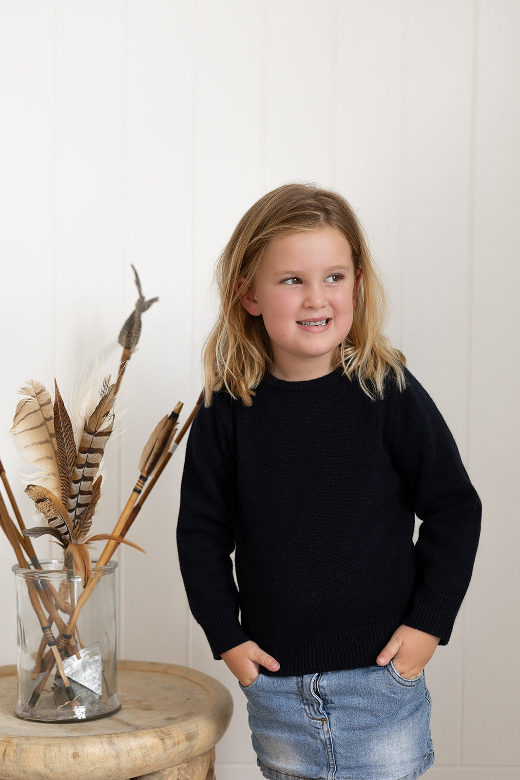 Navy Florence w Liberty Elbow Patches