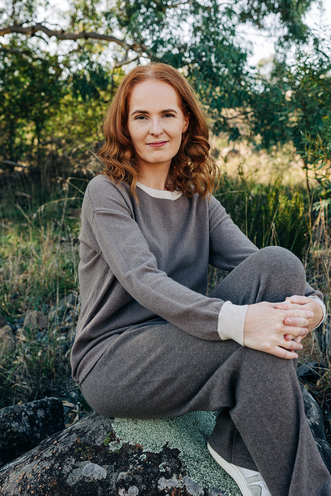 Brown with Oatmeal Contrast Swing