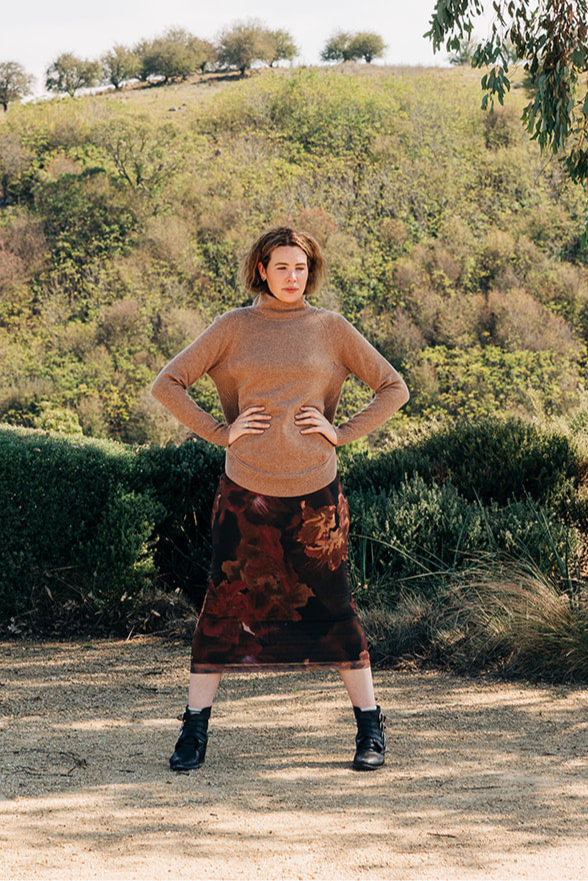 Cinnamon Funnel Neck