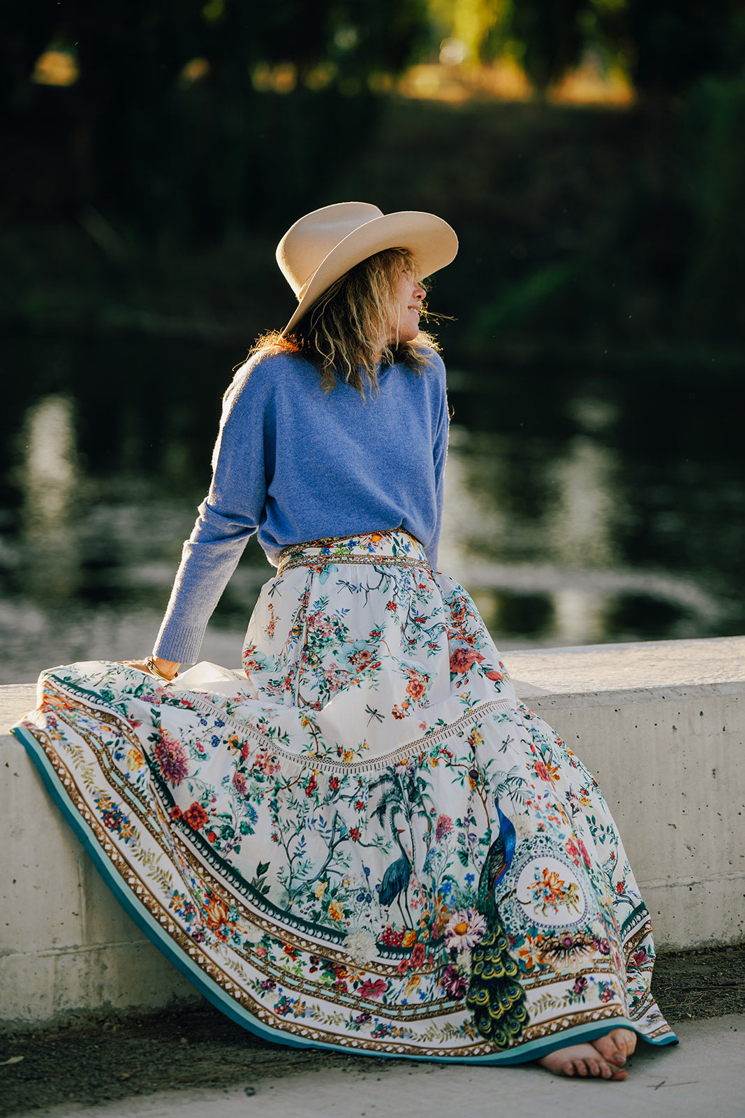 Blue Crew Neck Jumper