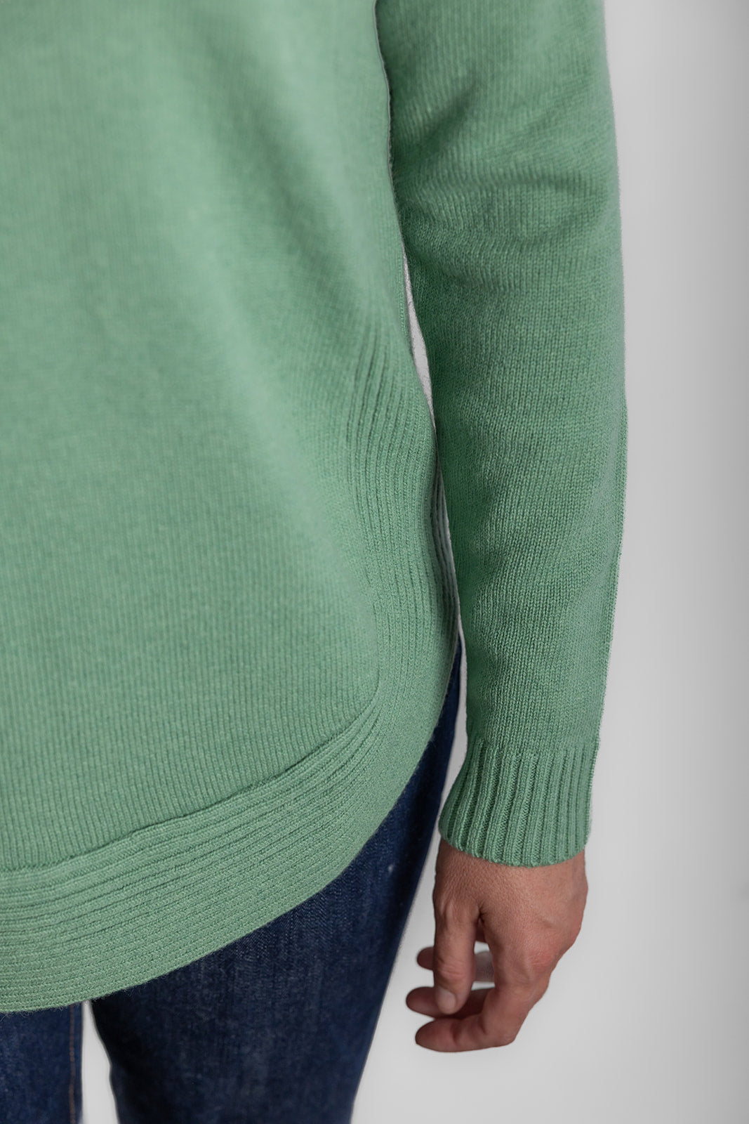 Mint Green Funnel Neck
