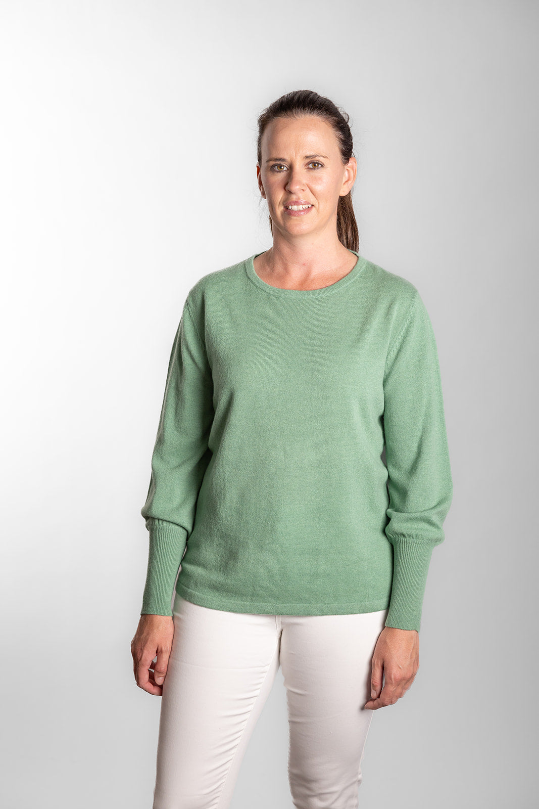 Mint Green Bell Sleeve Crew