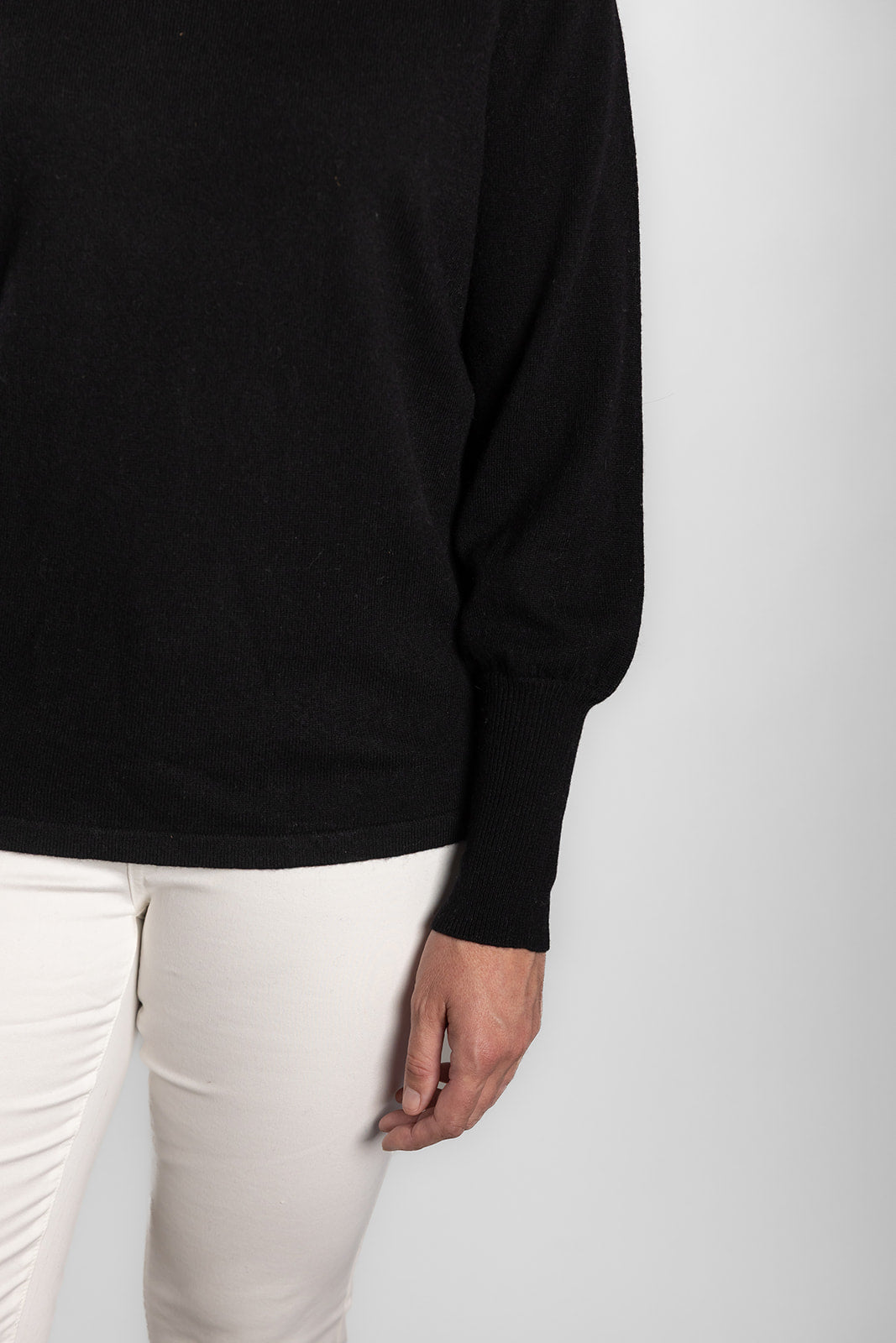 Black Bell Sleeve Crew