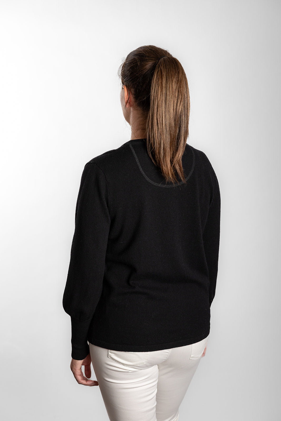 Black Bell Sleeve Crew