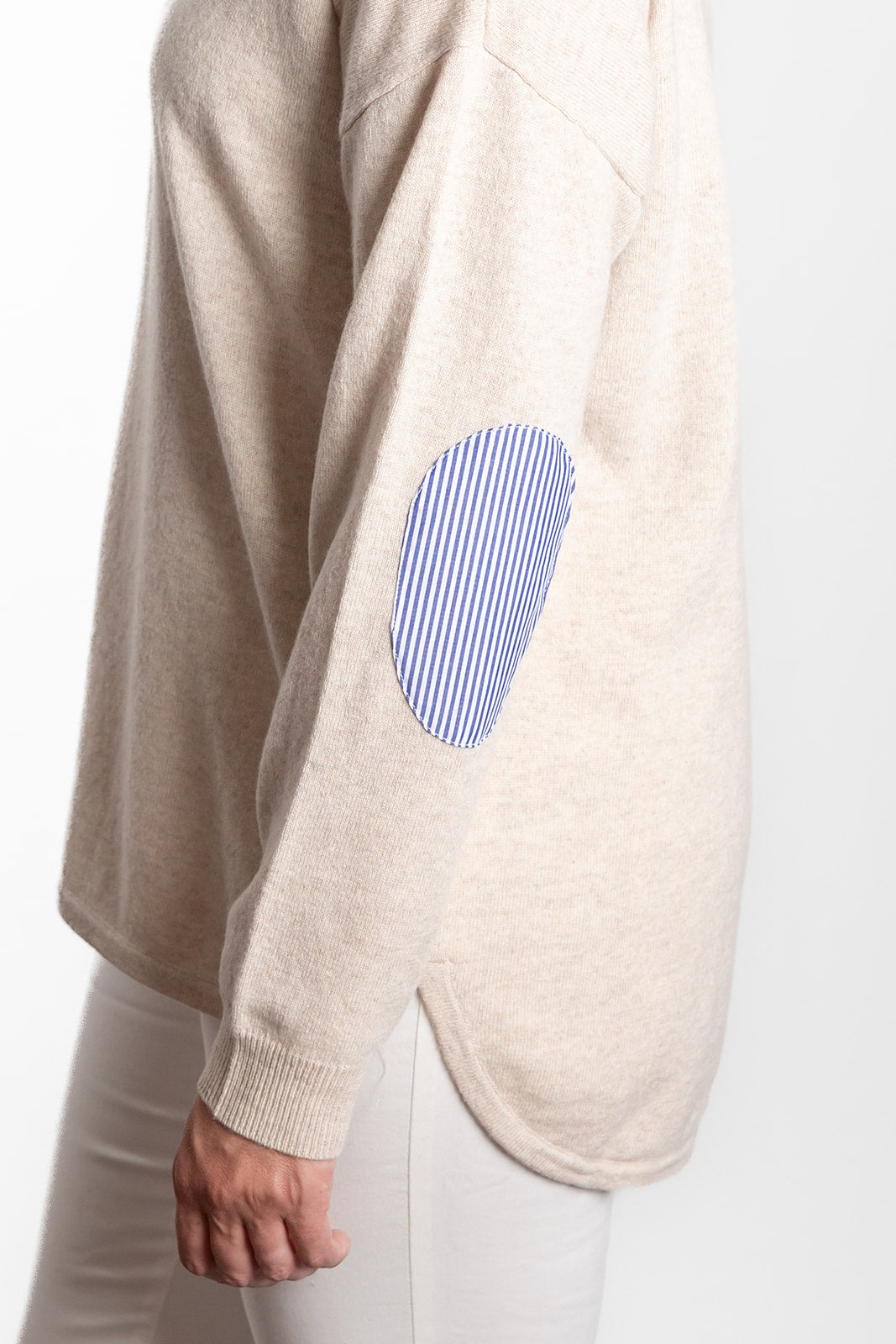 Oatmeal Swing w Blue / White Stripe Patch