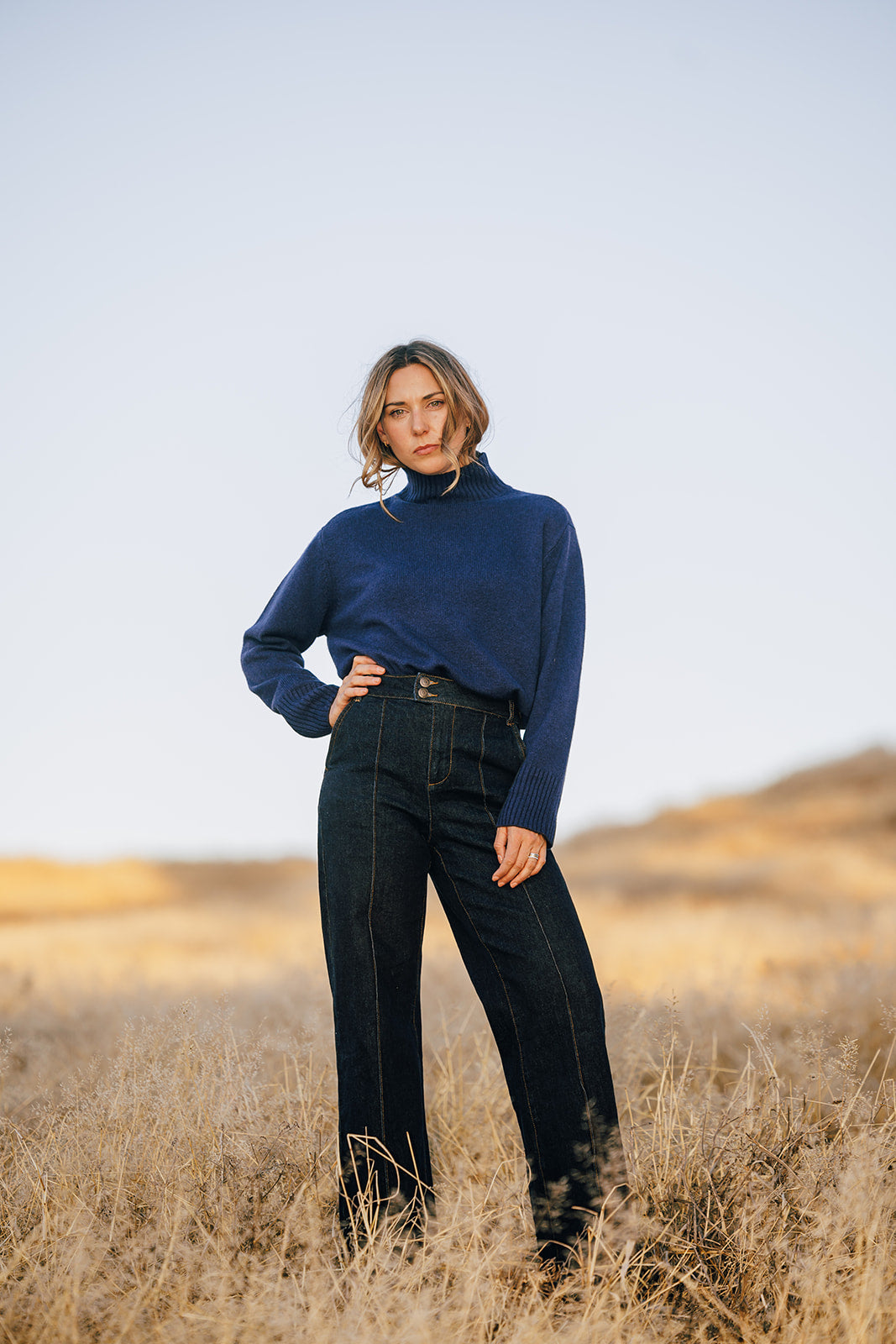 Ink Polo Neck Jumper