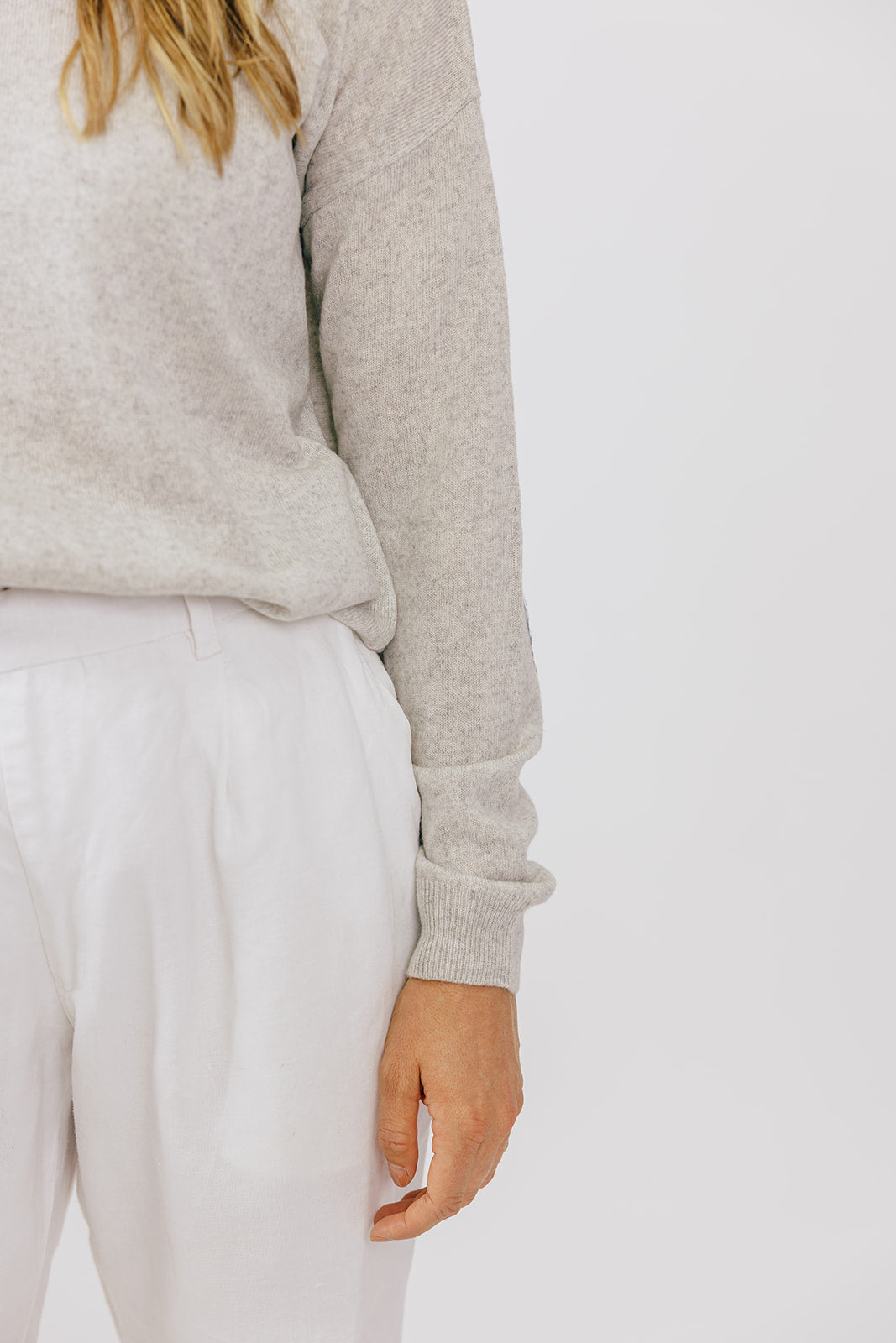 Grey Swing w Blue / White Stripe Patch