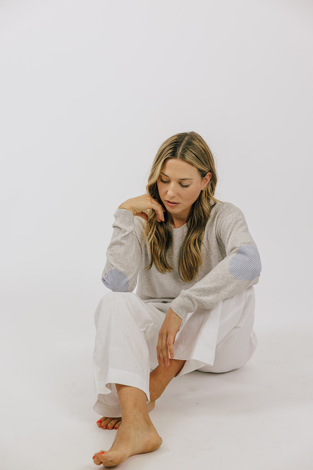 Grey Swing w Blue / White Stripe Patch