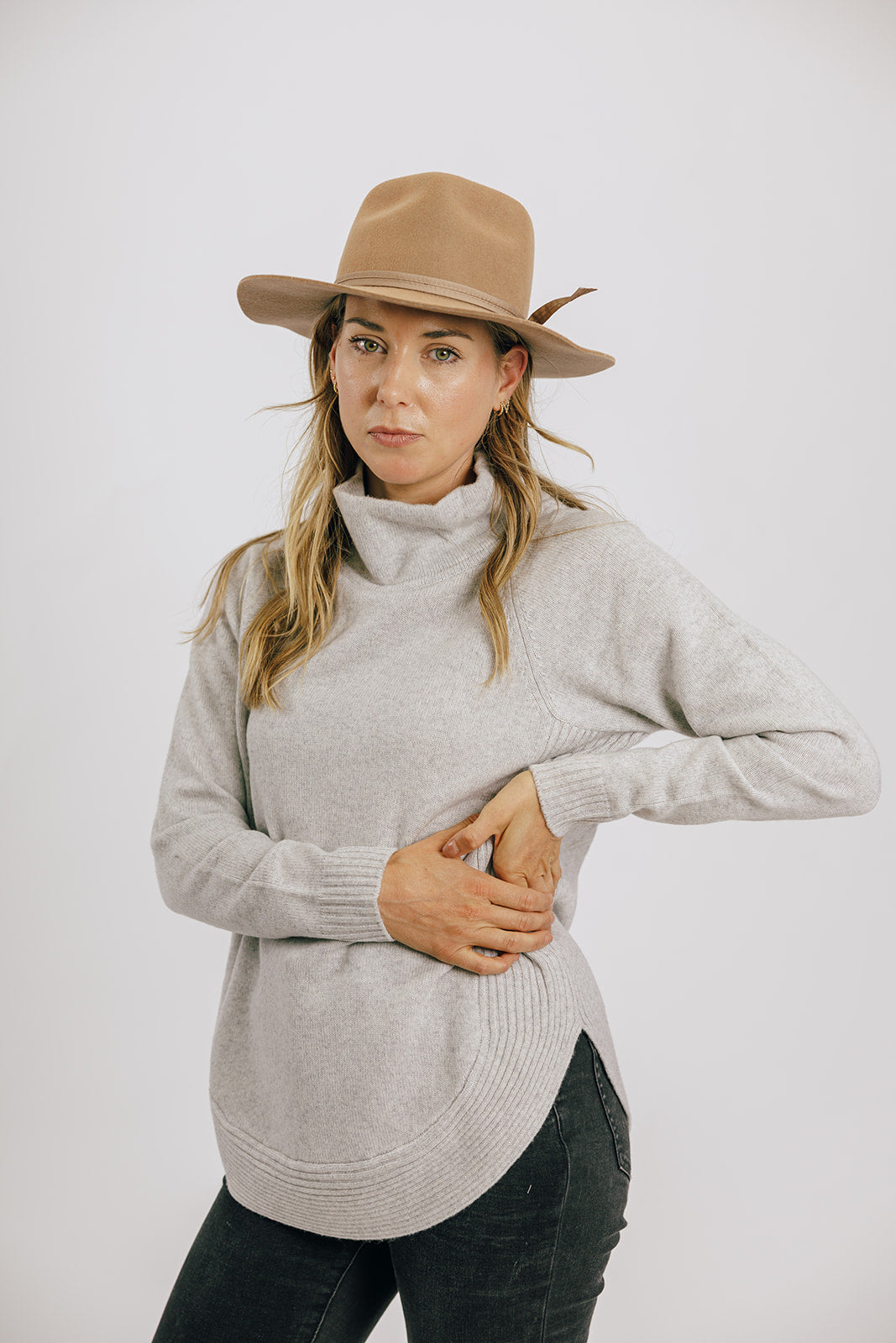 Grey Funnel Neck