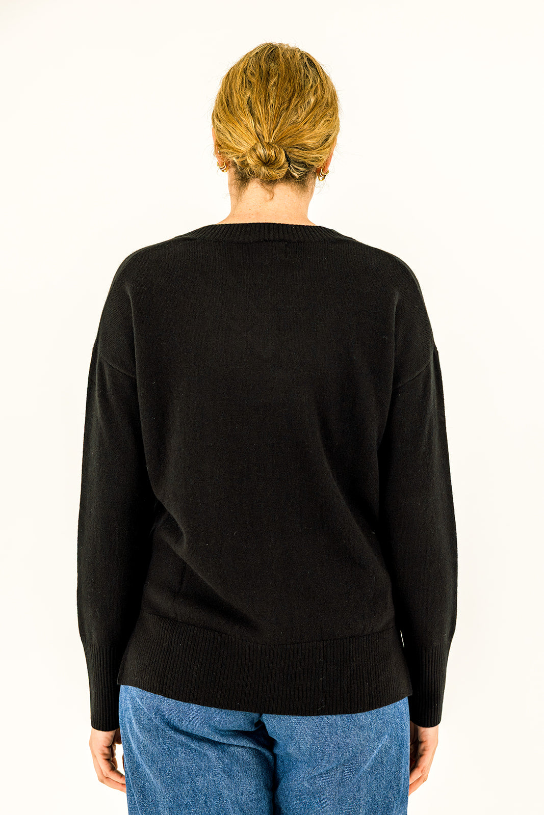 Black Classic V Neck