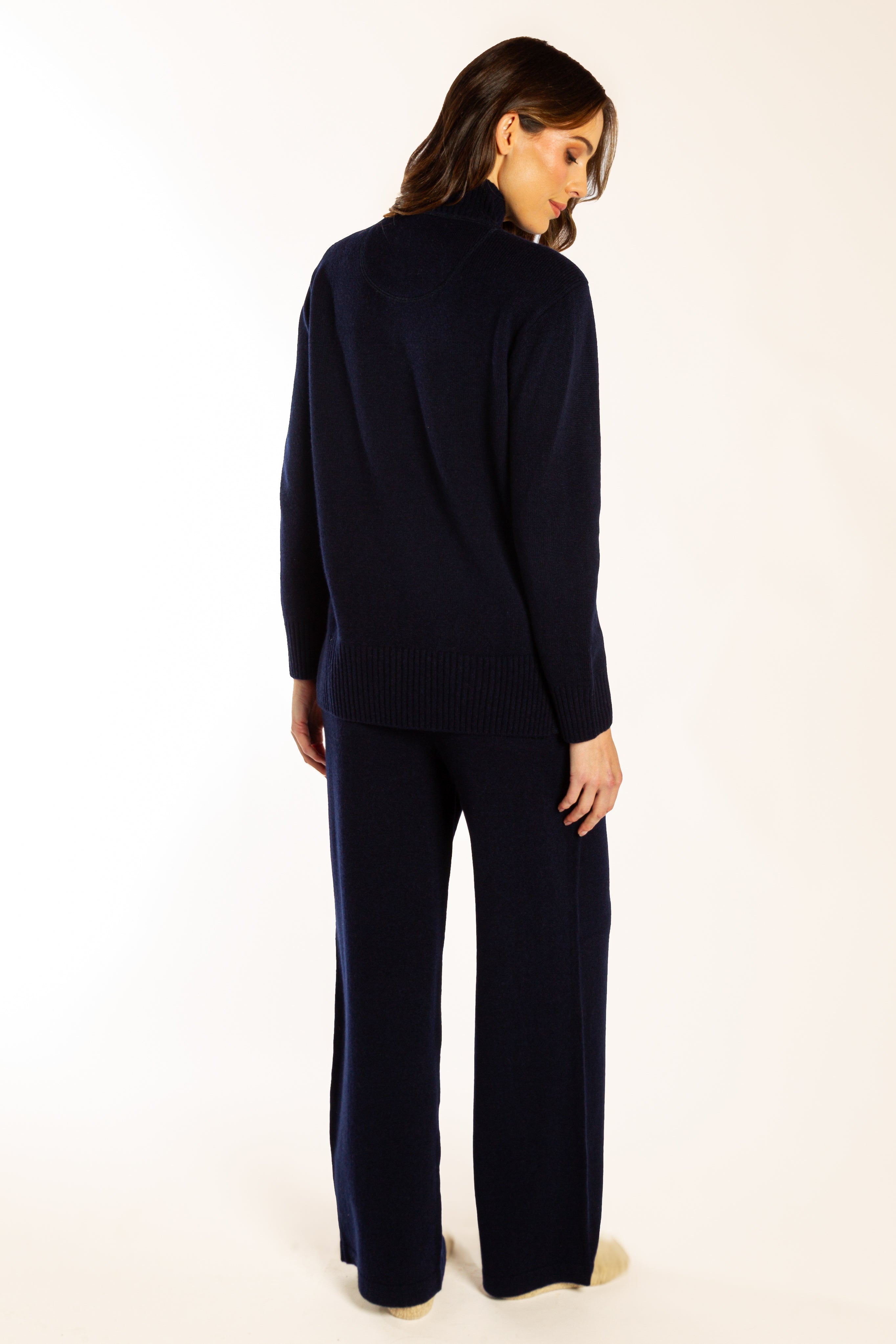 Navy Polo Neck