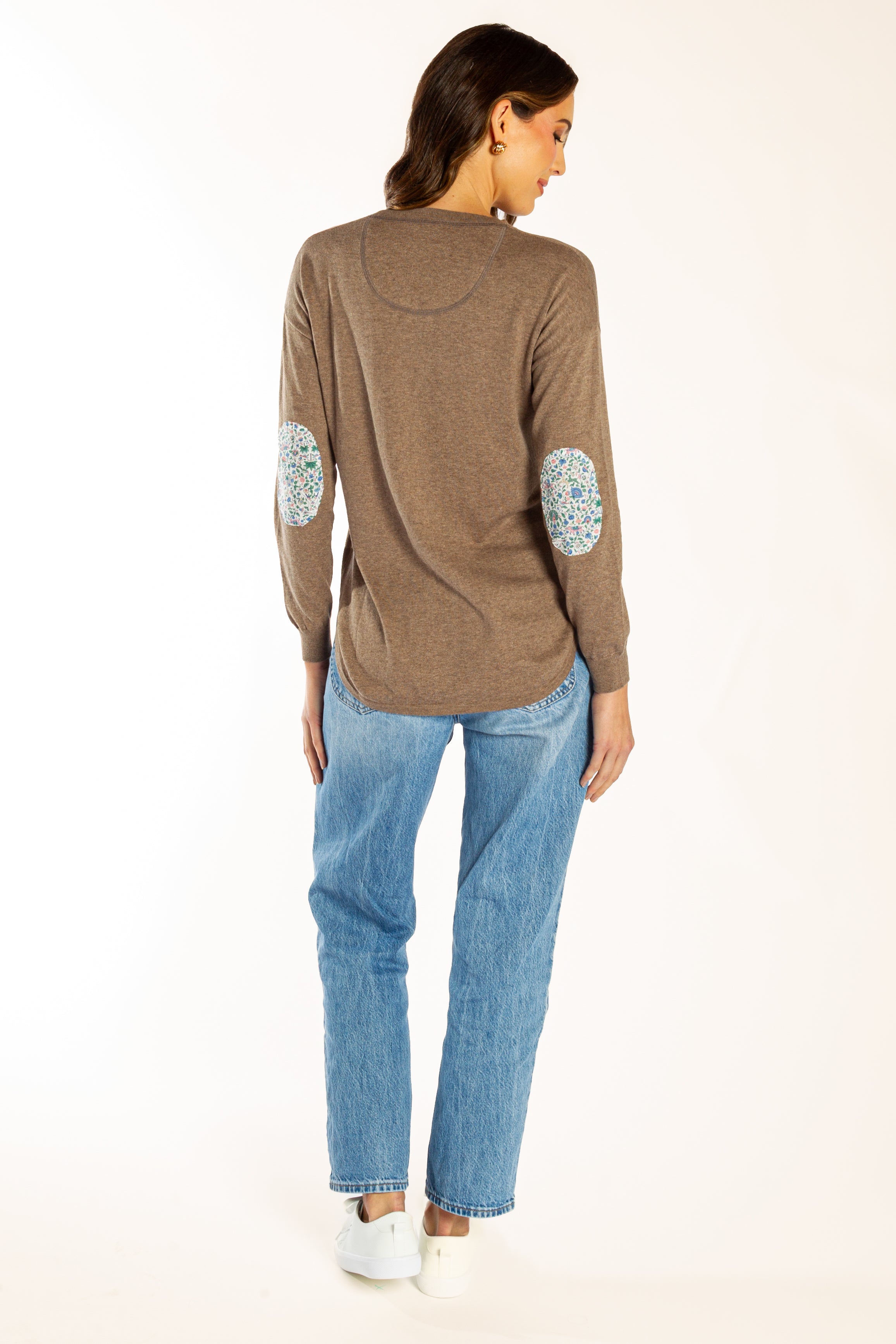 Brown Cotton Cashmere Swing w Liberty Elbow Patches