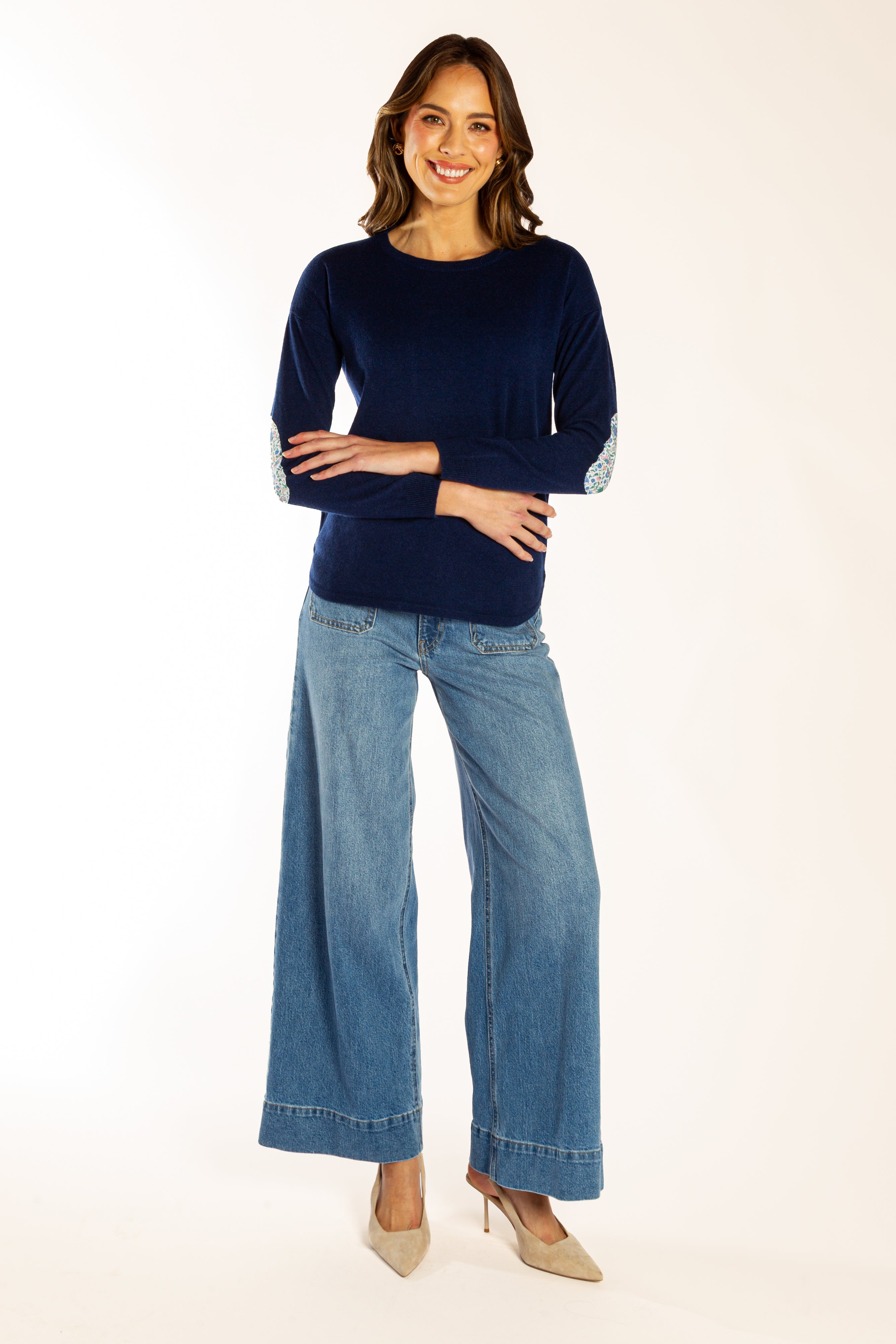 Ink Blue Swing w Liberty Elbow Patches