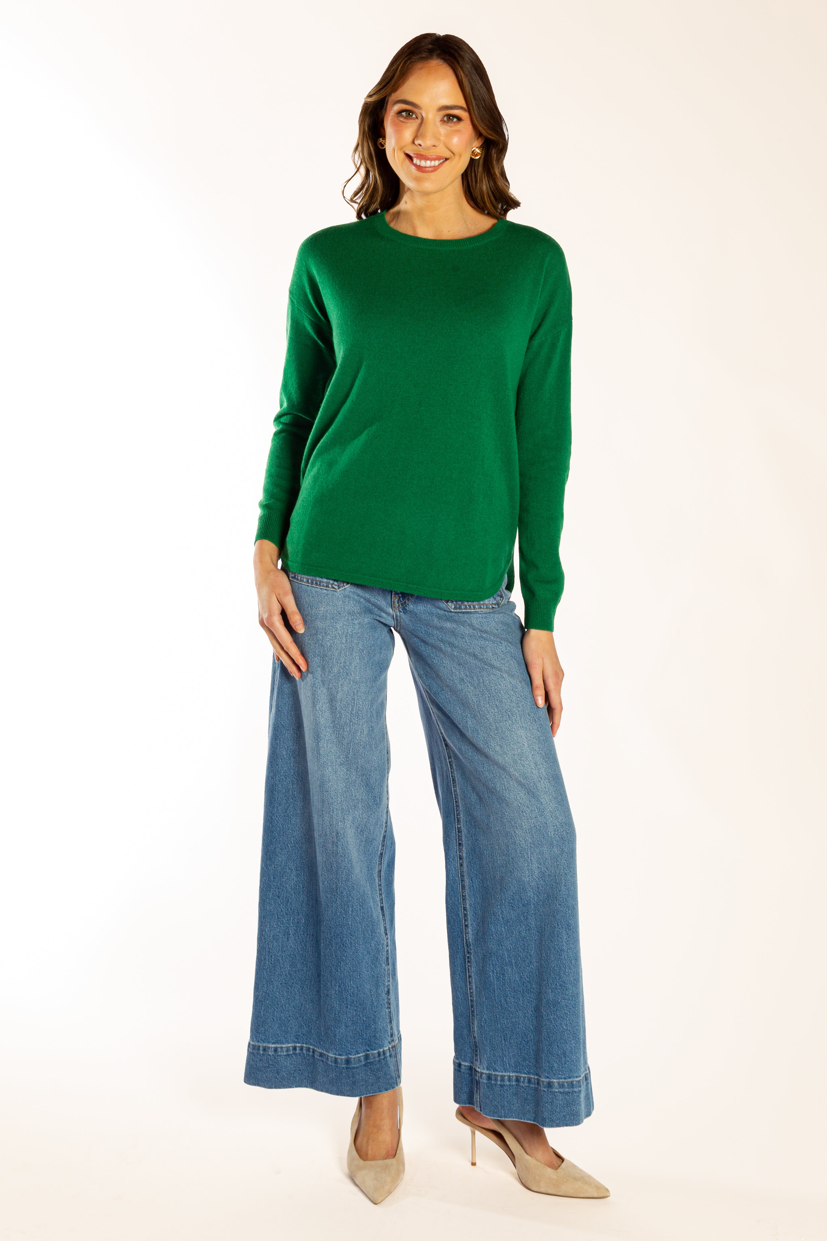 Green Swing w Tan Elbow Patches