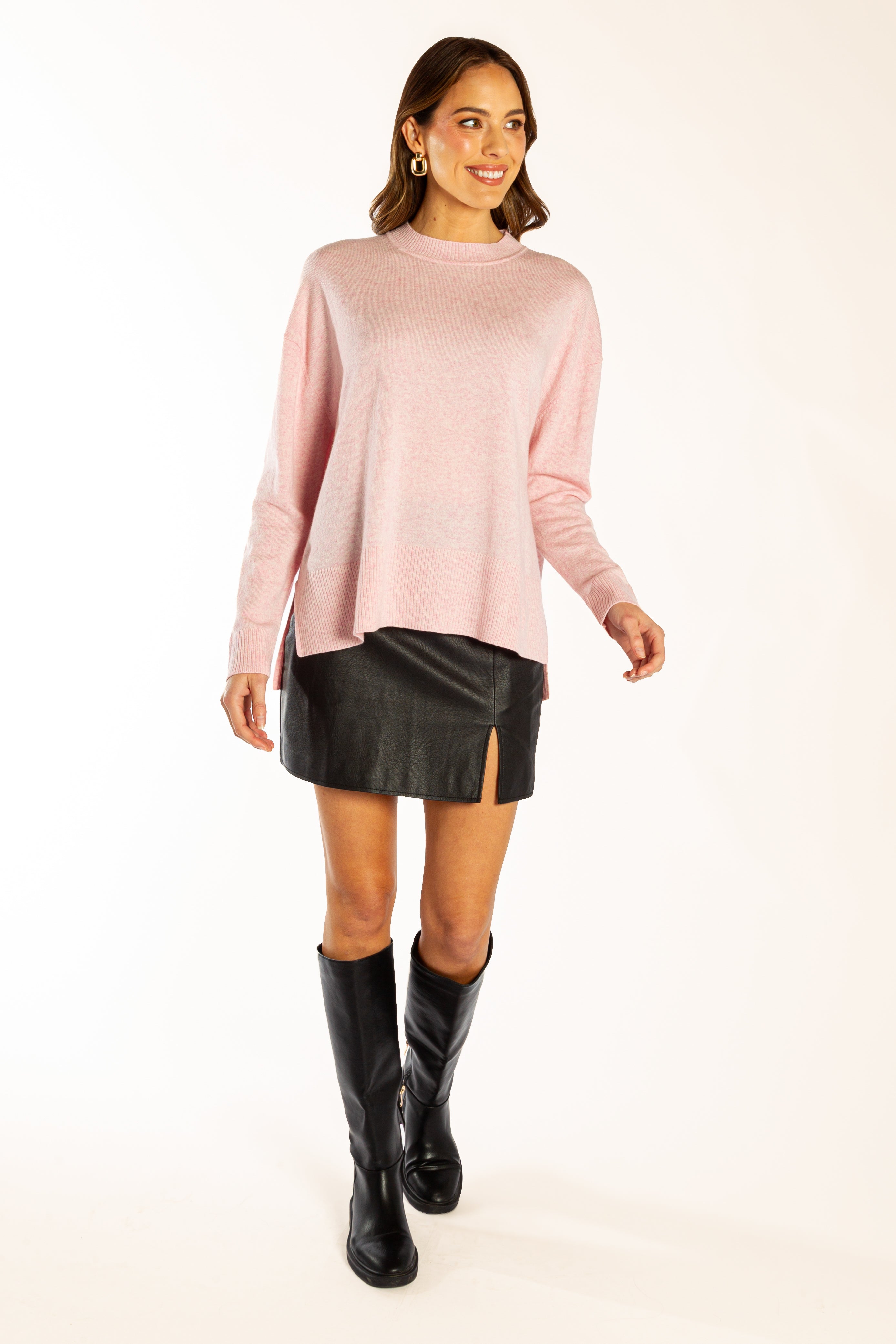 Baby Pink Classic Crew Neck