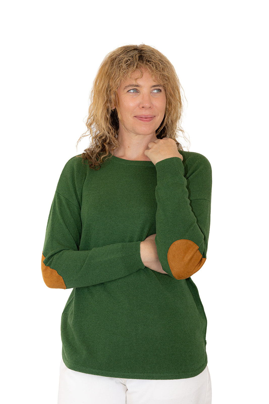 Green Swing w Tan Elbow Patches