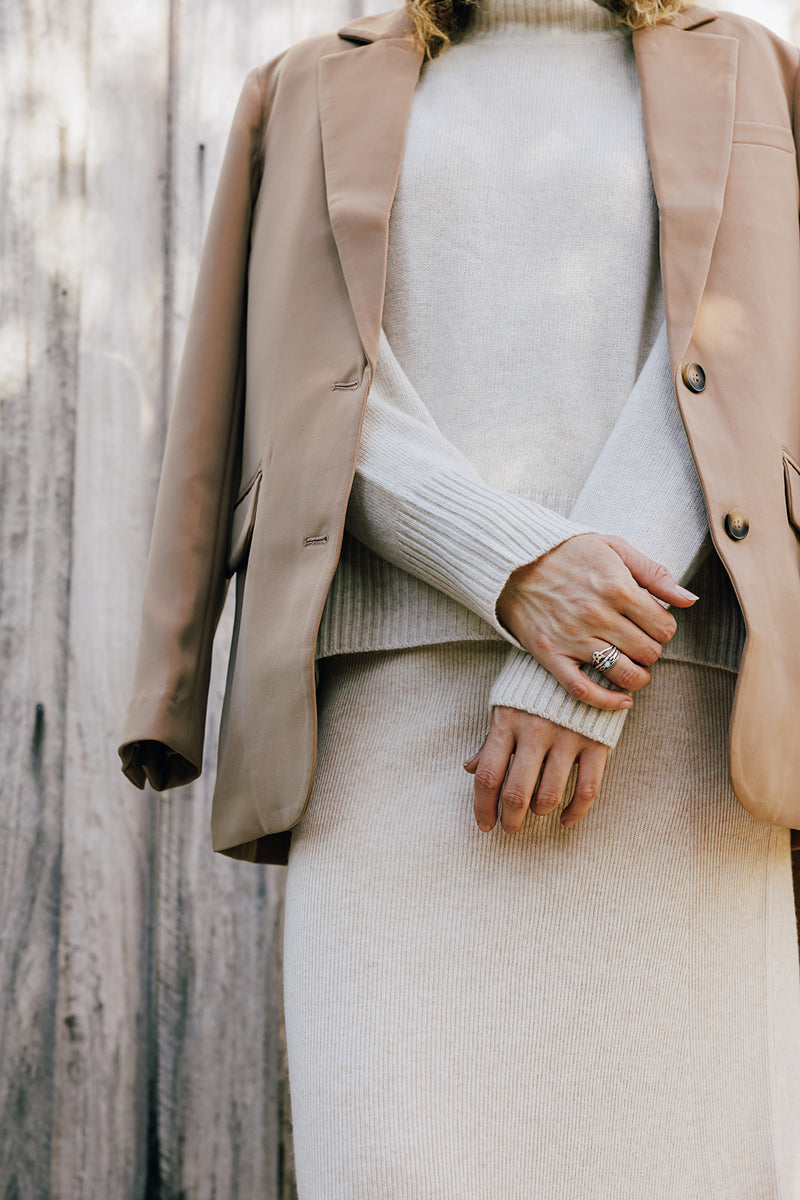 Oatmeal Polo Neck
