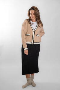 Camel Short Cardigan