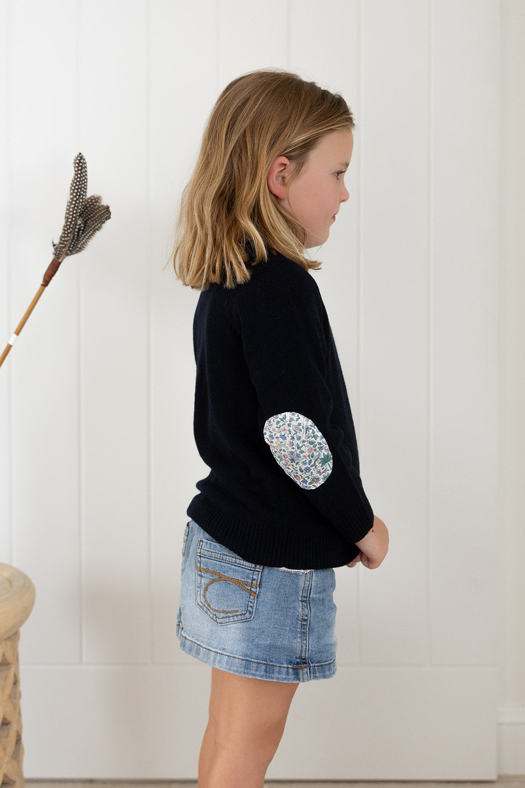 Navy Molly Cardigan w Liberty Patches