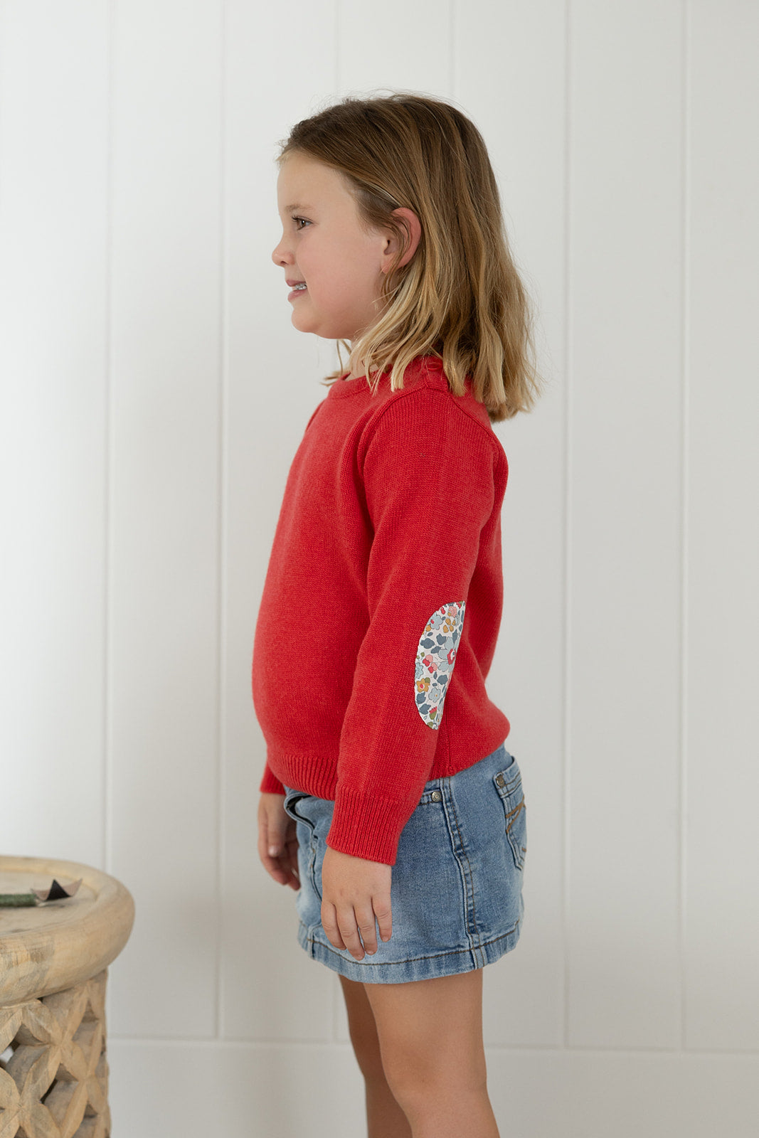 Red Florence  w Liberty Elbow Patches