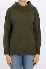 Load image into Gallery viewer, Khaki Cowl Jumper

