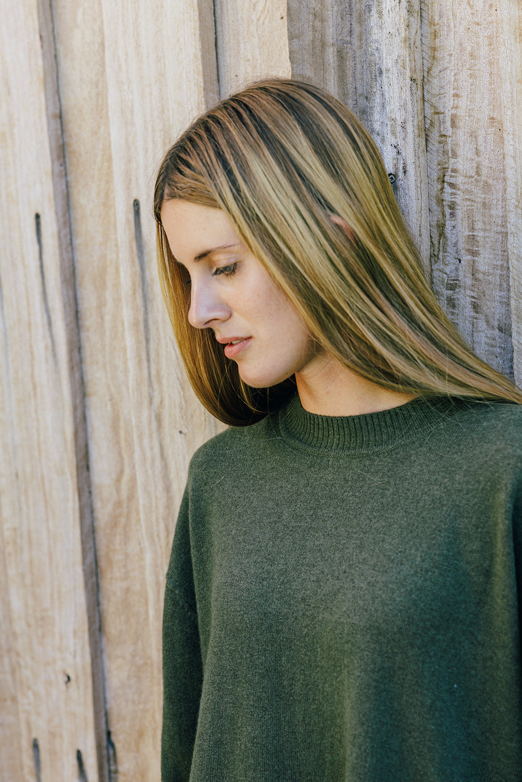 Khaki Crew Neck Jumper