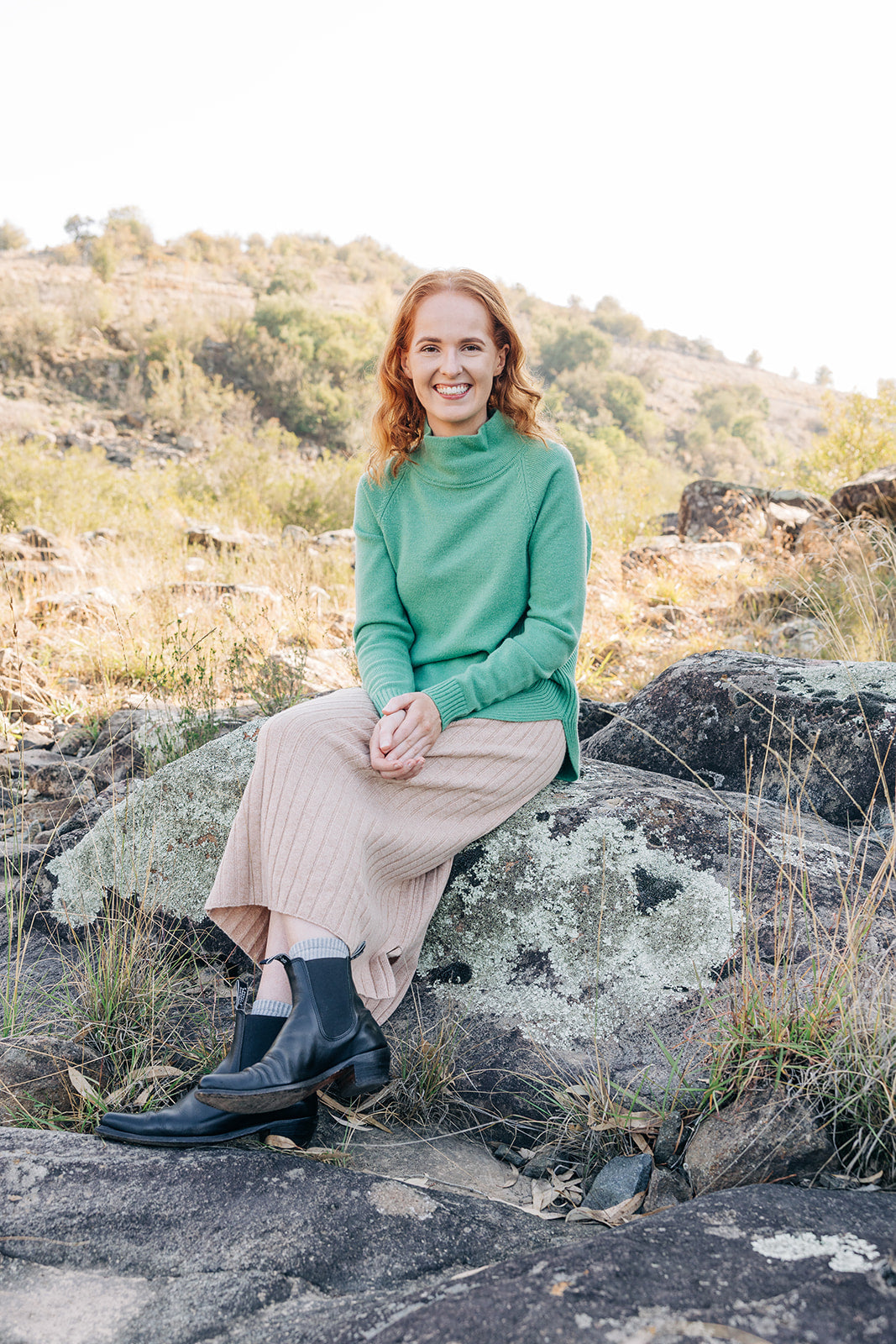 Mint Green Funnel Neck