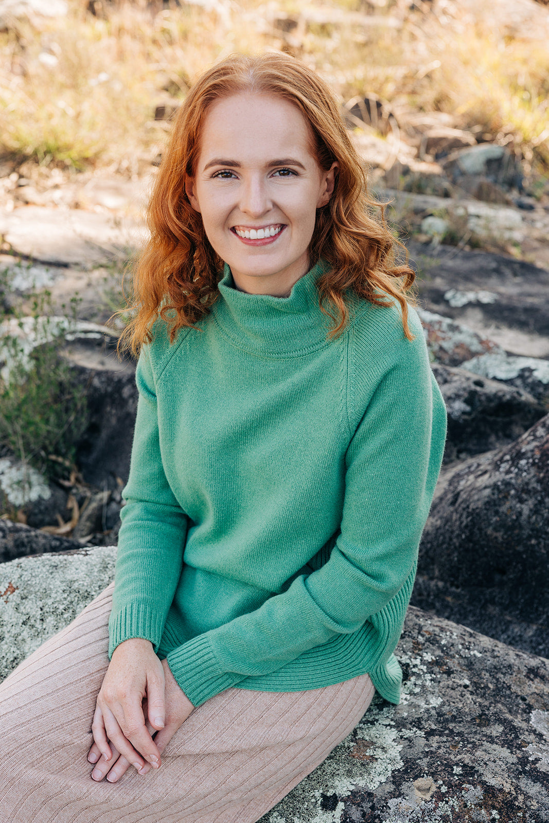 Mint Green Funnel Neck
