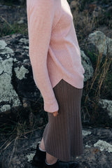 Baby Pink Funnel Neck