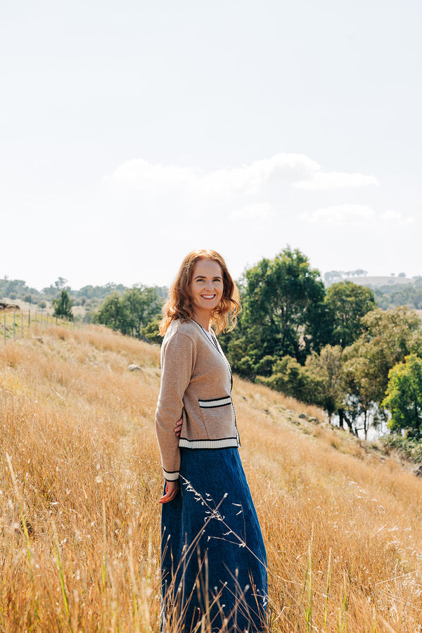Camel Short Cardigan