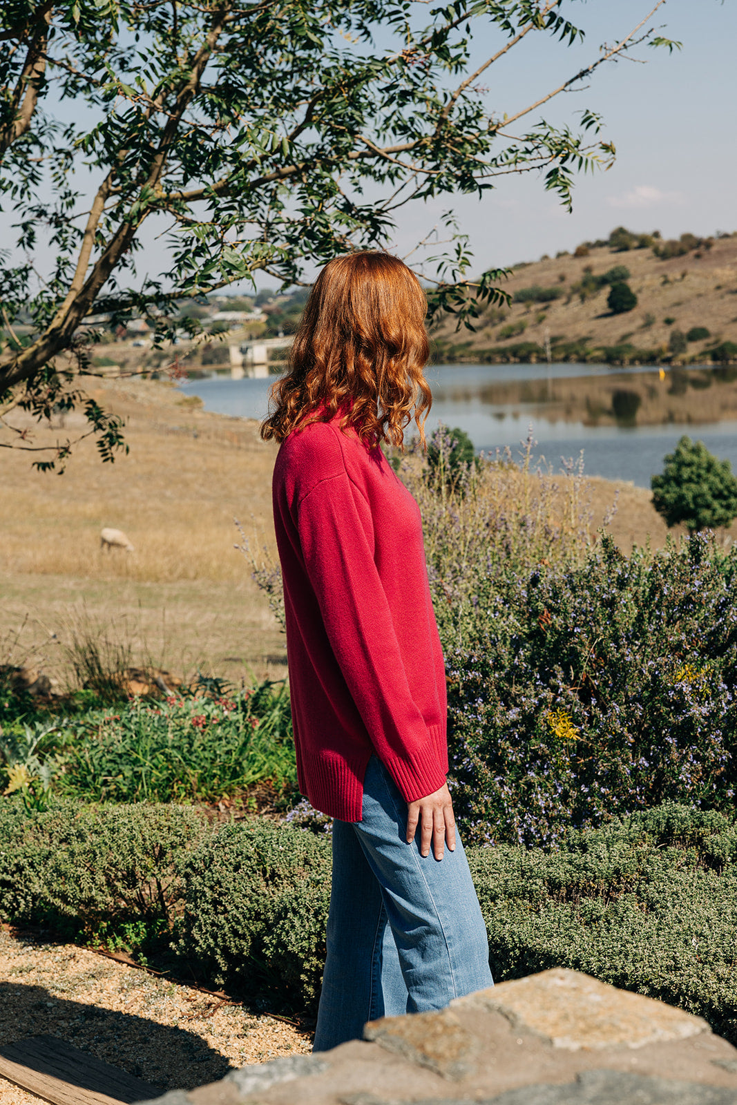 Bright Pink Polo Neck