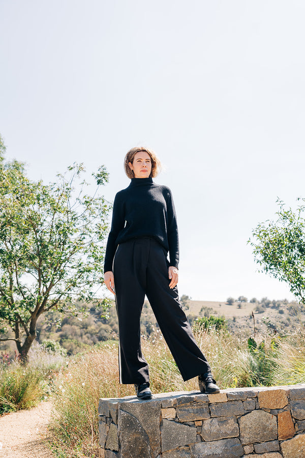 Black Funnel Neck