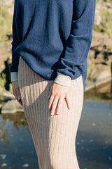 Camel Ribbed Skirt