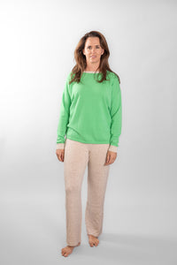 Bright Green with Oatmeal Contrast Swing