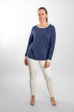 Load image into Gallery viewer, Navy with Oatmeal Contrast Swing
