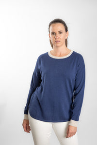 Navy with Oatmeal Contrast Swing