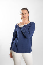 Load image into Gallery viewer, Navy with Oatmeal Contrast Swing
