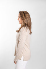 Oatmeal V Neck Jumper