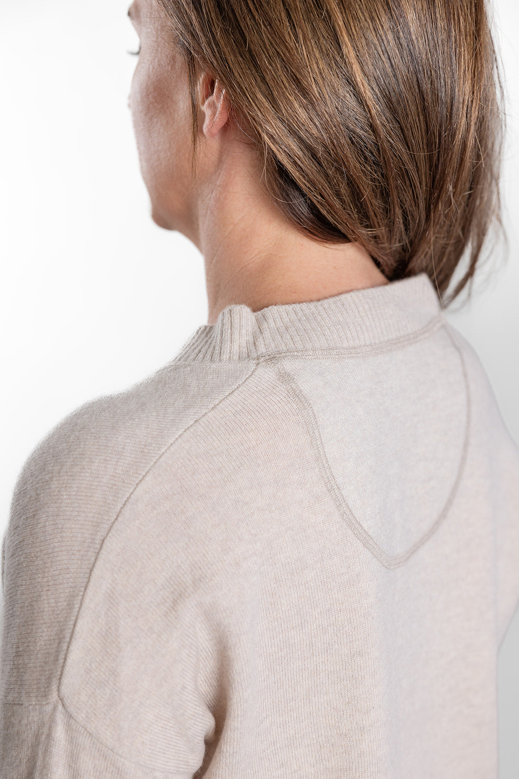 Oatmeal V Neck Jumper