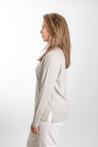 Grey V Neck Jumper
