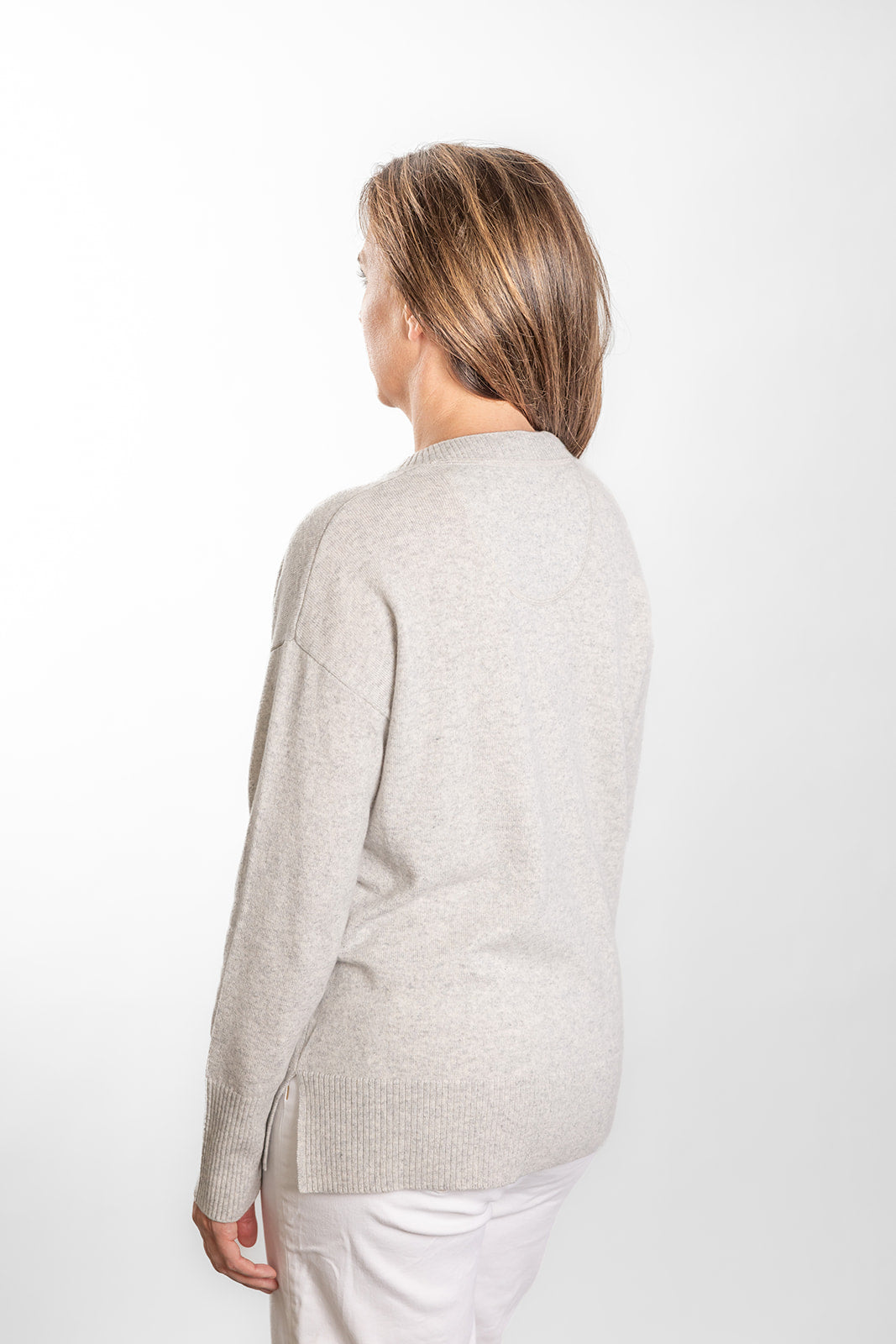 Grey V Neck Jumper
