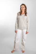 Load image into Gallery viewer, Grey V Neck Jumper
