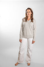 Load image into Gallery viewer, Grey V Neck Jumper

