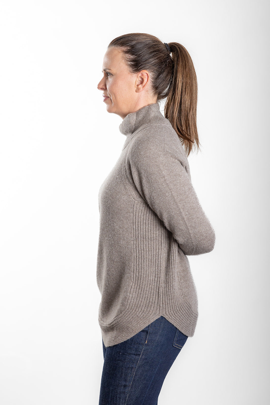 Brown Funnel Neck