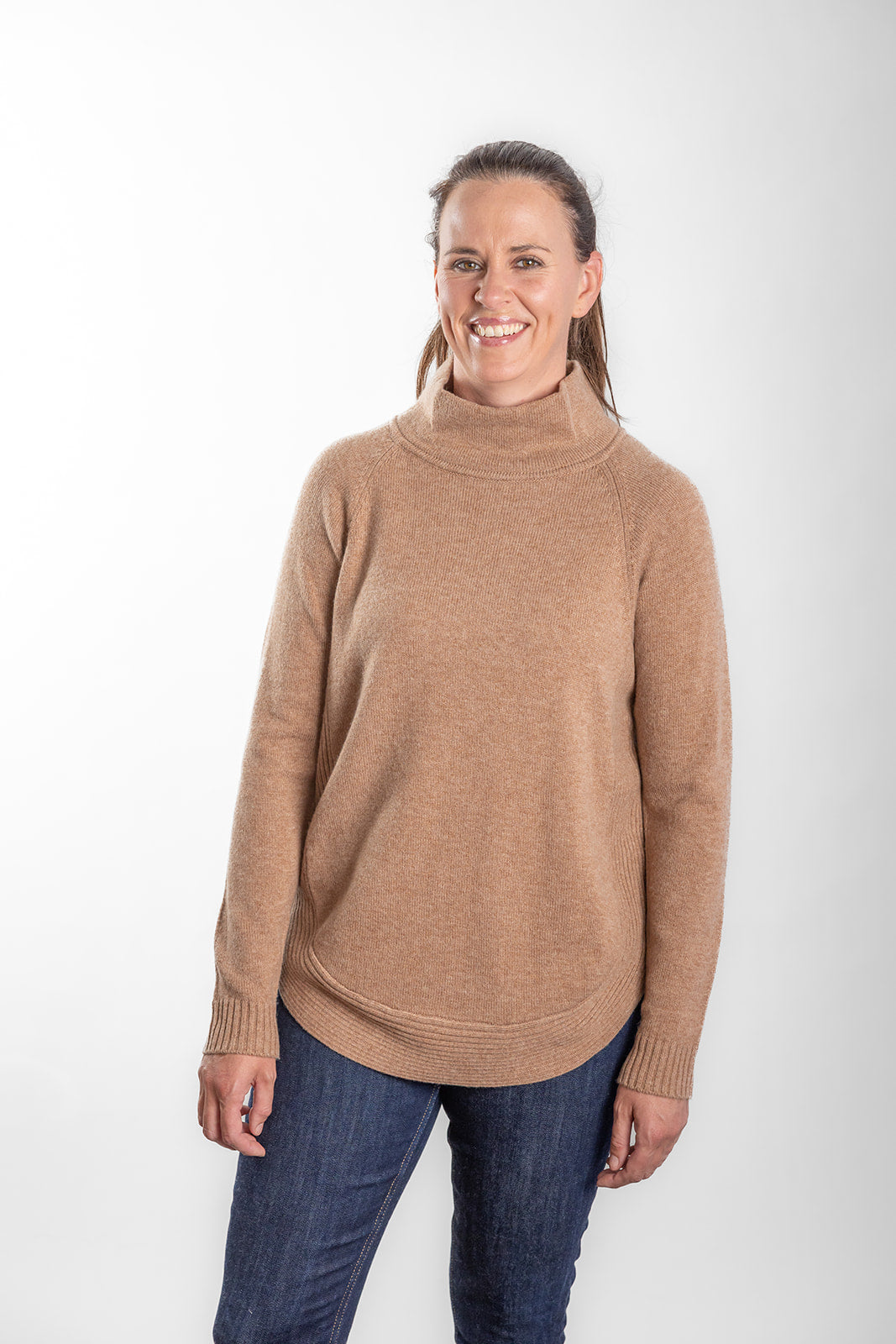 Cinnamon Funnel Neck