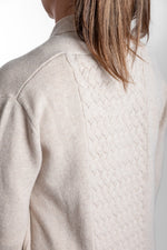 Load image into Gallery viewer, Oatmeal Long Cable Cardigan
