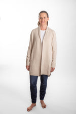 Load image into Gallery viewer, Oatmeal Long Cable Cardigan
