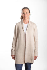 Load image into Gallery viewer, Oatmeal Long Cable Cardigan
